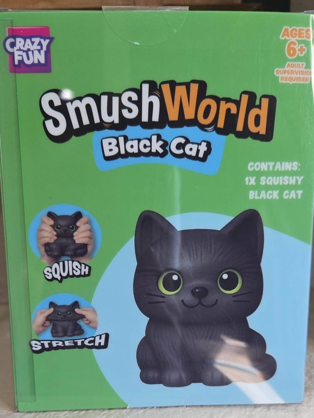 New Smush World Black Cat Squishee Toy for Kids - Picture 3 of 4